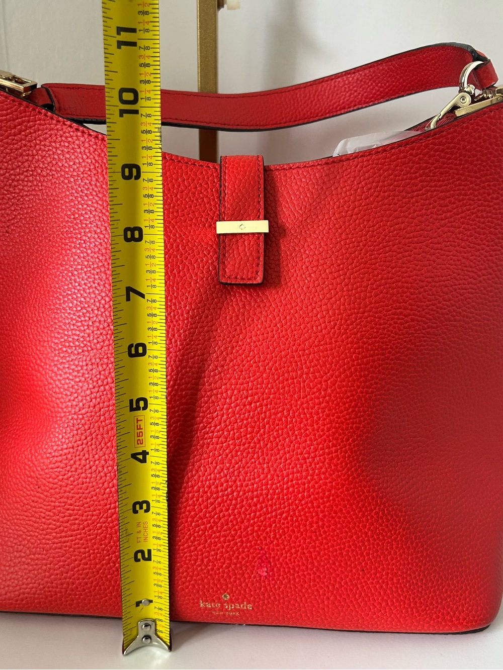 kate spade Red Pebbled Leather Shoulder Hobo - Picture 10 of 15